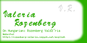 valeria rozenberg business card